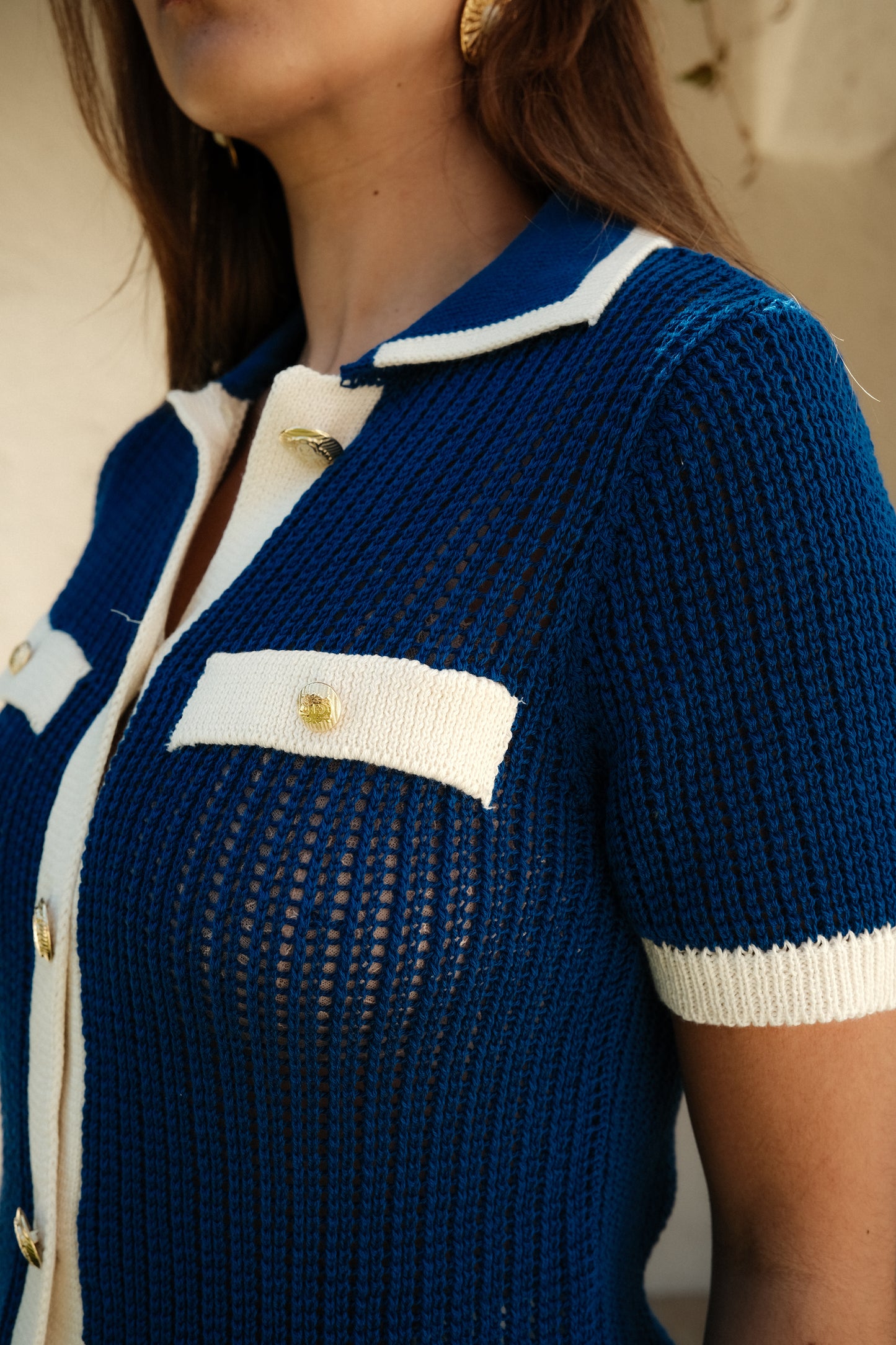 GILET VITTORIA BLEU